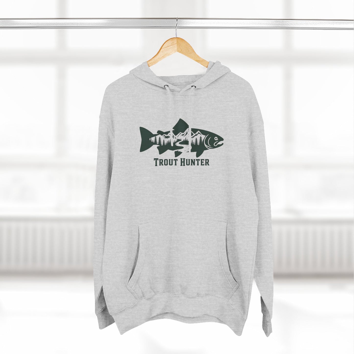 Trout Hunter Silhouette Hoodie - Fishing Apparel