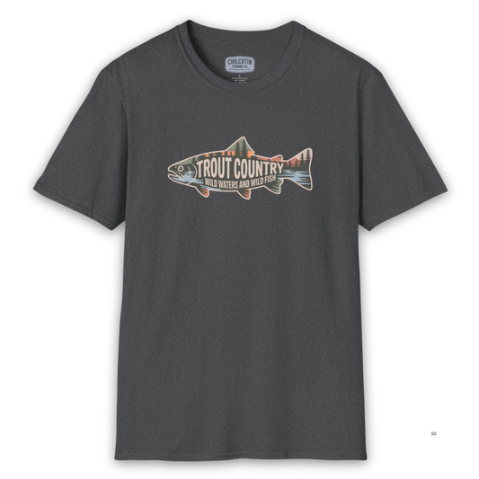 Trout Country Outline Trout T-Shirt – Fishing Apparel for Anglers