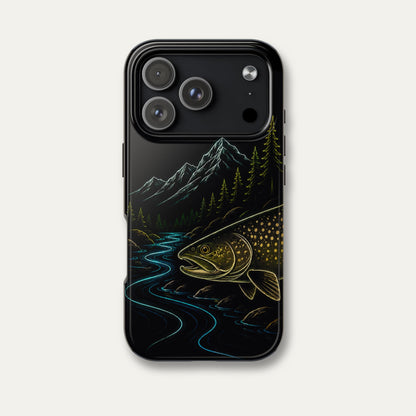 Lake Trout Neon Wilderness Tough Phone Case