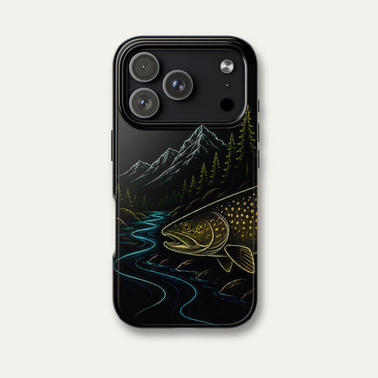 Lake Trout Neon Wilderness Tough Phone Case