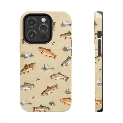 Vintage Trout Pattern Phone Case