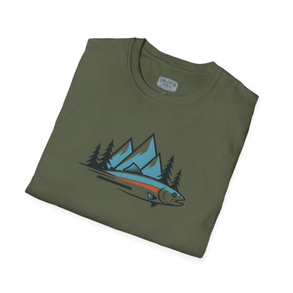 Wild Trout & Mountain Fishing Tee | Rugged Outdoor Shirt for Backcountry Anglers | Perfect Gift for Trout and Mountain Fishing Fans