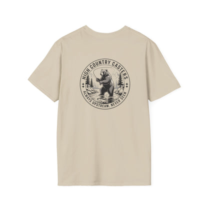 Adventure Bear Fishing T-Shirt | Outdoor Enthusiast Tee, Gift for Nature Lovers, Hiking Apparel, Casual Wear, Campfire T-Shirt