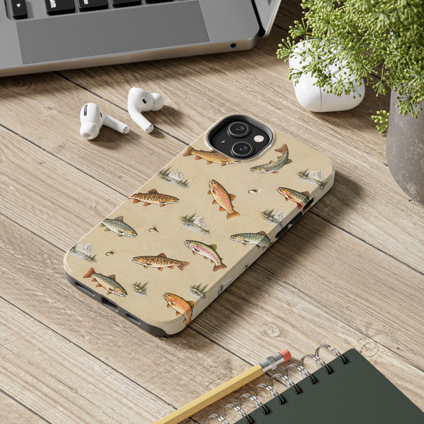 Vintage Trout Pattern Phone Case