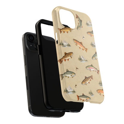 Vintage Trout Pattern Phone Case