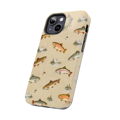 Vintage Trout Pattern Phone Case