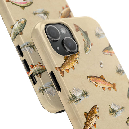 Vintage Trout Pattern Phone Case