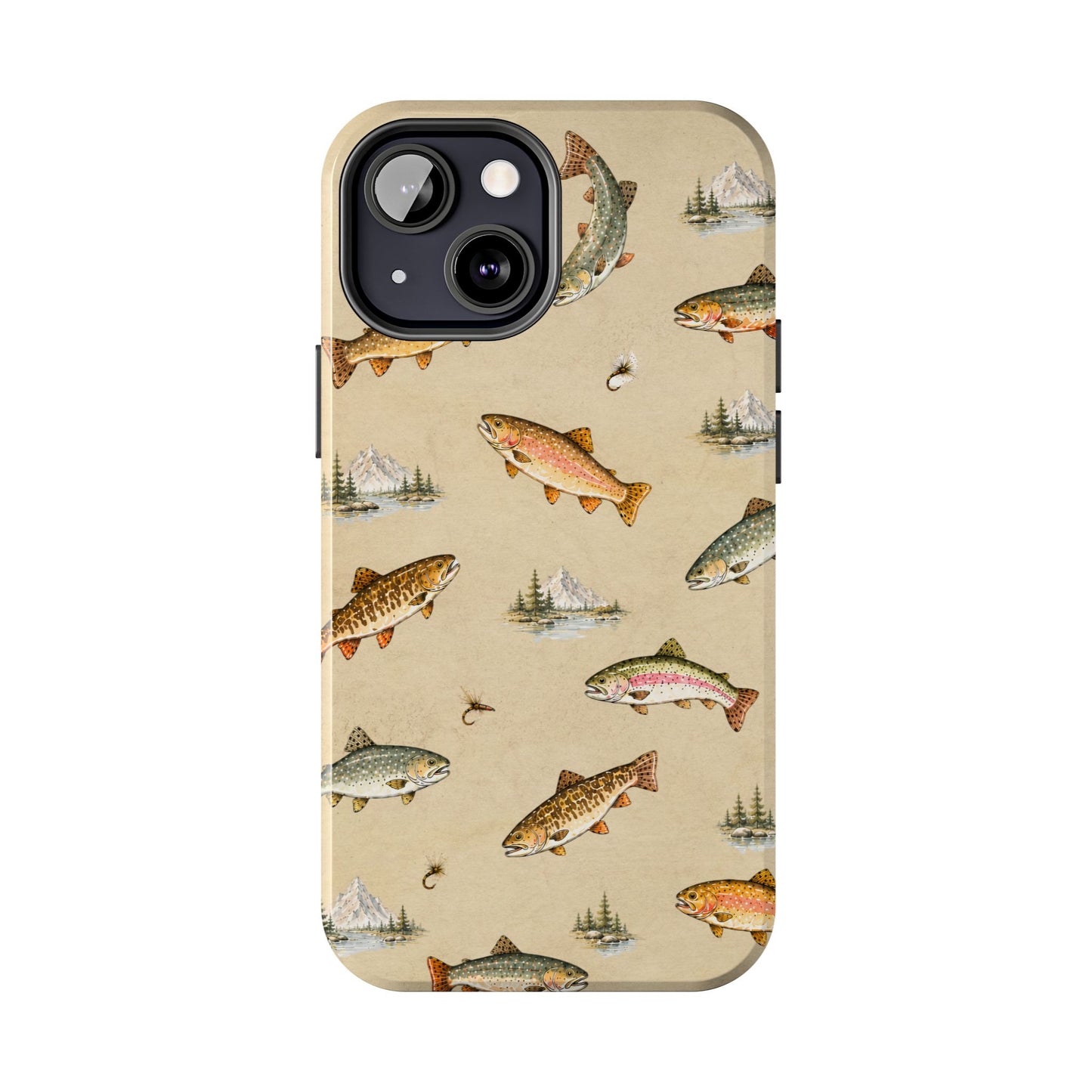 Vintage Trout Pattern Phone Case