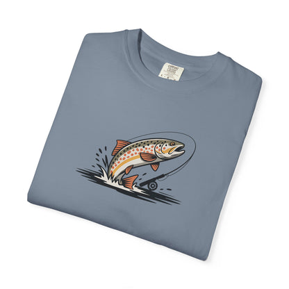 Trout Leap Graphic T-Shirt — Vintage Fishing Tee for Anglers