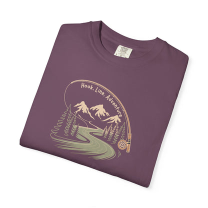 Adventure Road T-Shirt — Scenic Mountains & Trees Design (Home, Love, Adventure)
