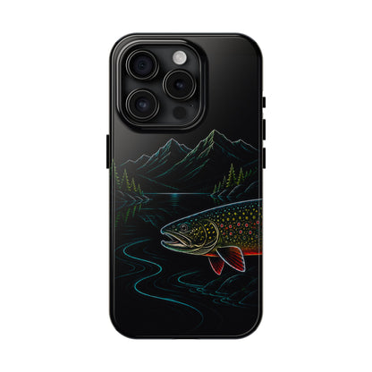 Brook Trout Neon Wilderness Tough Phone Case