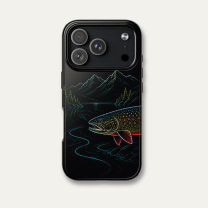 Brook Trout Neon Wilderness Tough Phone Case