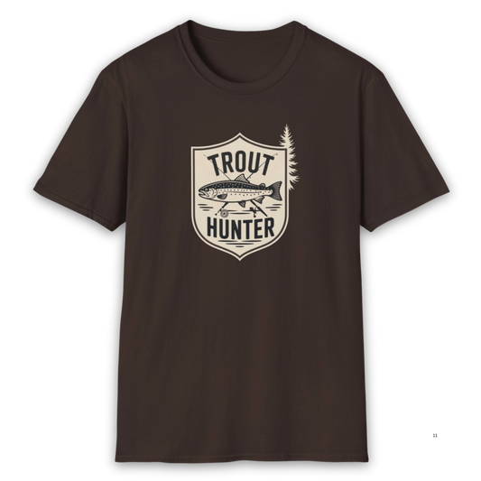Trout Hunter Pine Badge Tee – Fishing Tee for Anglers