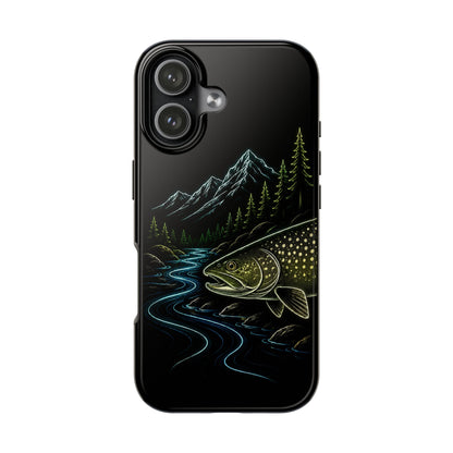 Lake Trout Neon Wilderness Tough Phone Case