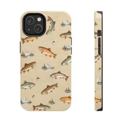 Vintage Trout Pattern Phone Case