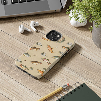 Vintage Trout Pattern Phone Case