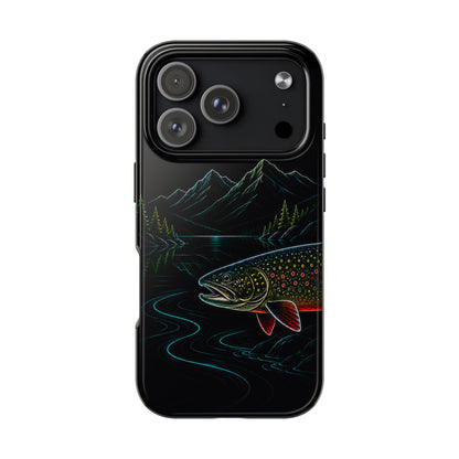 Brook Trout Neon Wilderness Tough Phone Case