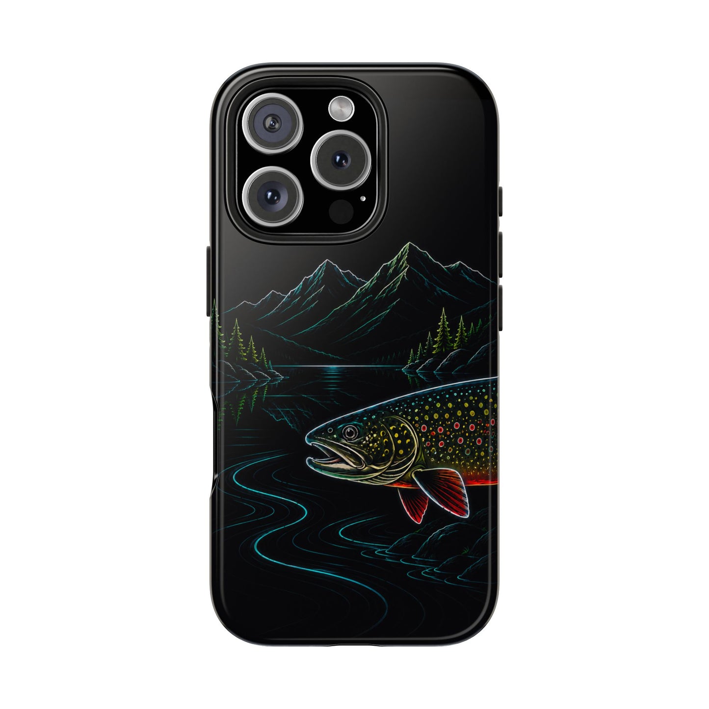 Brook Trout Neon Wilderness Tough Phone Case