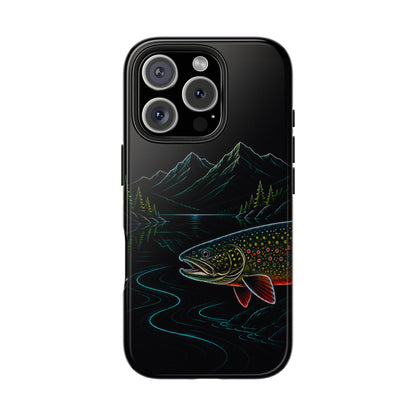 Brook Trout Neon Wilderness Tough Phone Case
