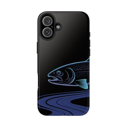 Neon Trout Outline Tough Phone Case