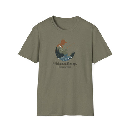 Wilderness Therapy T-Shirt | Relaxing Fishing Tee | Perfect Gift for Nature Lovers, Outdoor Enthusiasts, Father's Day, or Casual Wear