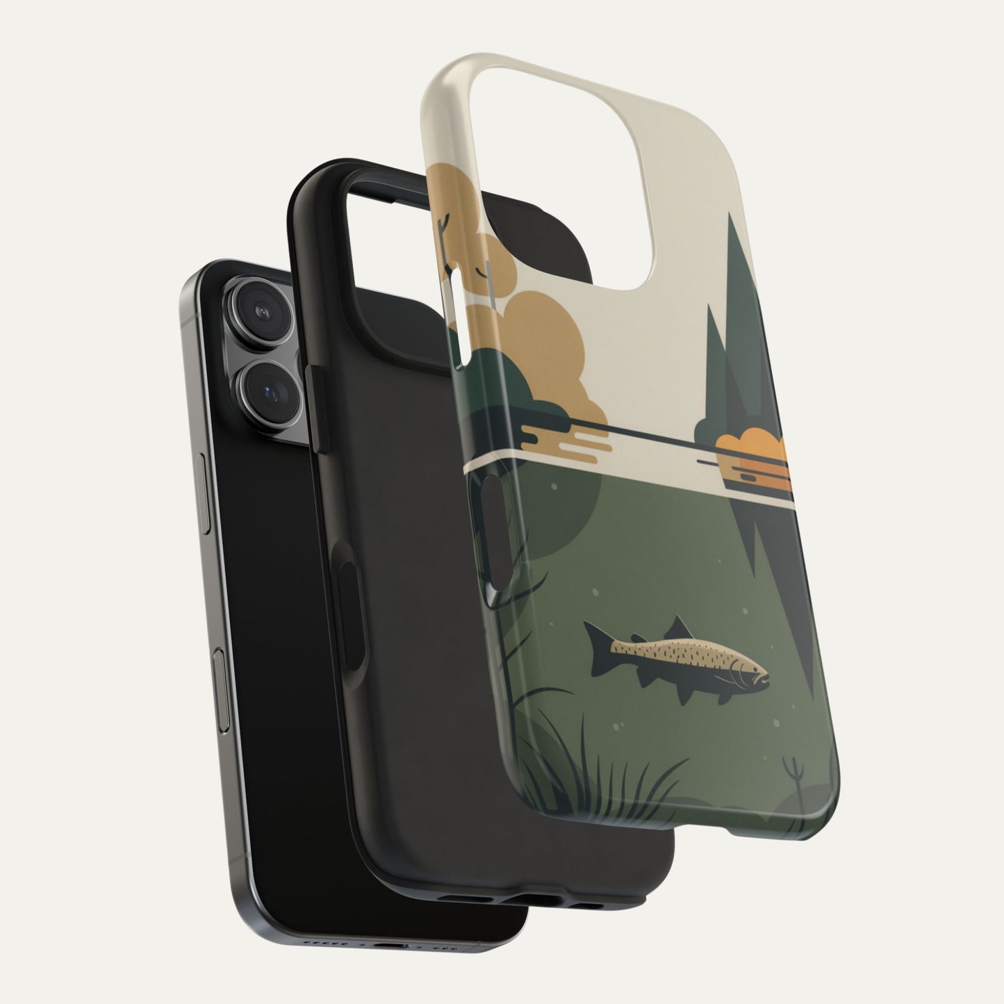 Vintage Lake Fishing Tough Phone Case