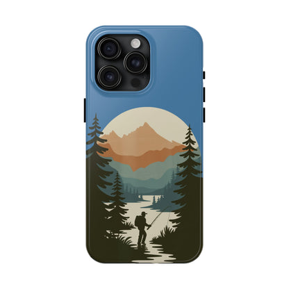 Fishing in The Mountains Tough Phone Case