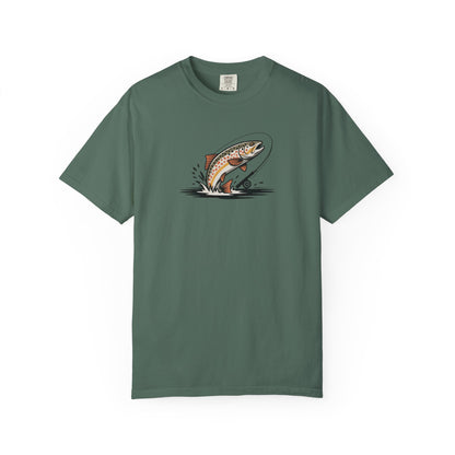 Trout Leap Graphic T-Shirt — Vintage Fishing Tee for Anglers