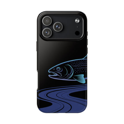 Neon Trout Outline Tough Phone Case