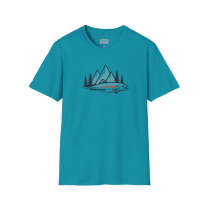 Wild Trout & Mountain Fishing Tee | Rugged Outdoor Shirt for Backcountry Anglers | Perfect Gift for Trout and Mountain Fishing Fans