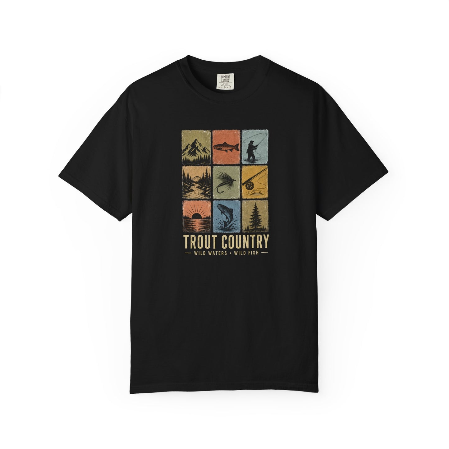 Trout Country Graphic T-Shirt — Vintage Fishing Outdoors Tee