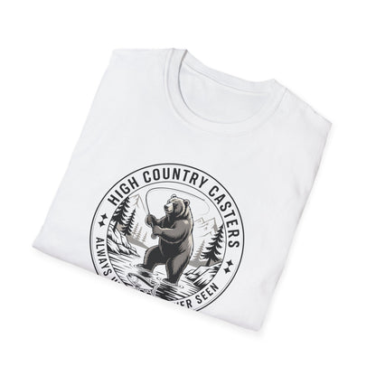Adventure Bear Fishing T-Shirt | Outdoor Enthusiast Tee, Gift for Nature Lovers, Hiking Apparel, Casual Wear, Campfire T-Shirt