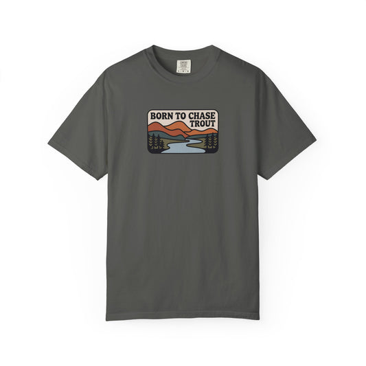 Born to Chase Trout T-Shirt — Retro Fishing Graphic Tee
