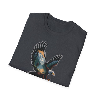 Eagle Trout Hunter Graphic Tee, Fishing Shirt, Unisex Softstyle T-Shirt, Gift for Anglers, Fishing Enthusiast Apparel
