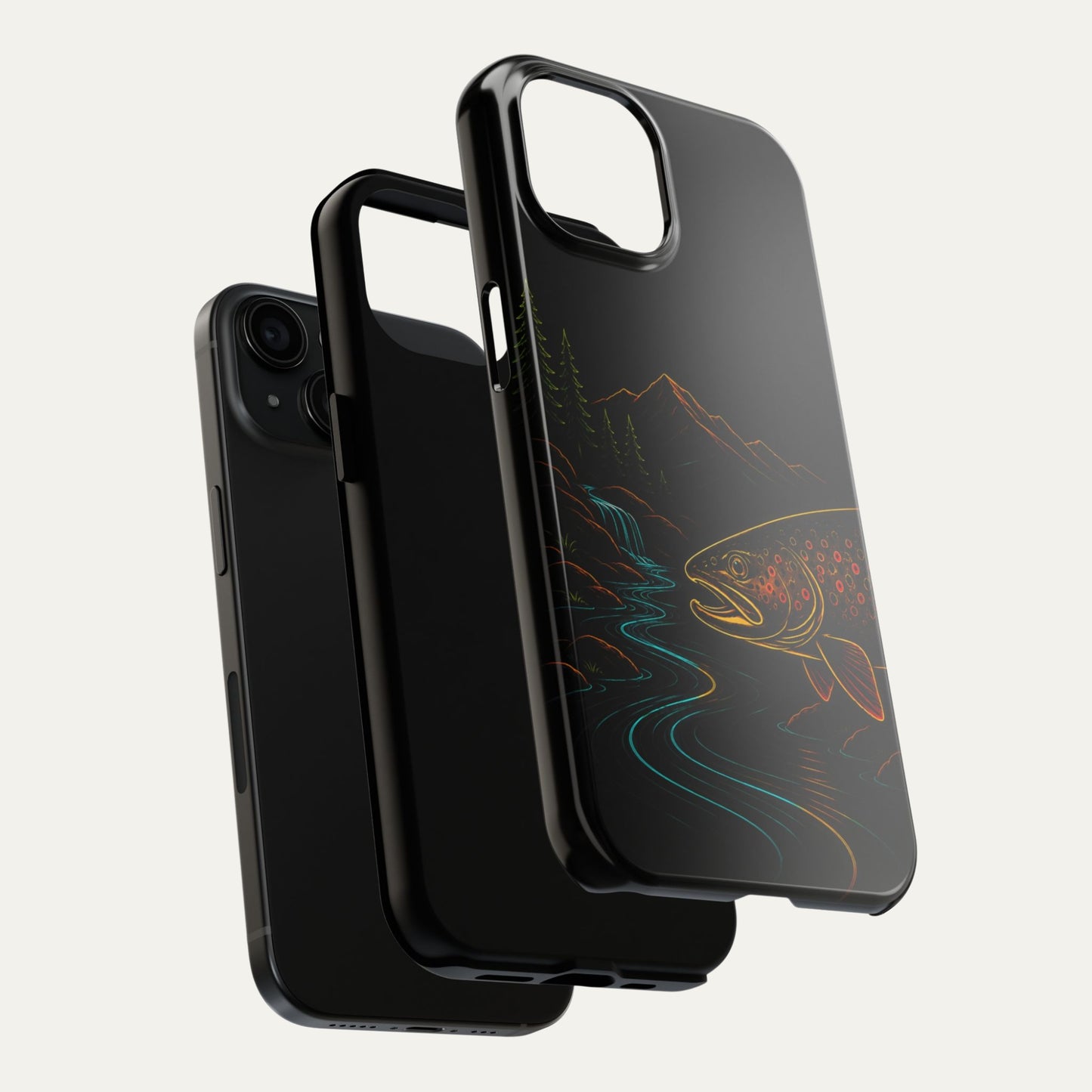 Brown Trout Neon Wilderness Tough Phone Case