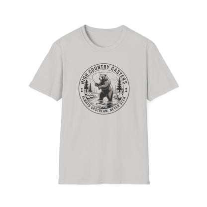 Adventure Bear Fishing T-Shirt | Outdoor Enthusiast Tee, Gift for Nature Lovers, Hiking Apparel, Casual Wear, Campfire T-Shirt