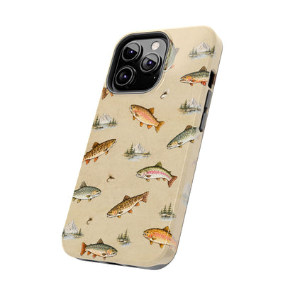 Vintage Trout Pattern Phone Case