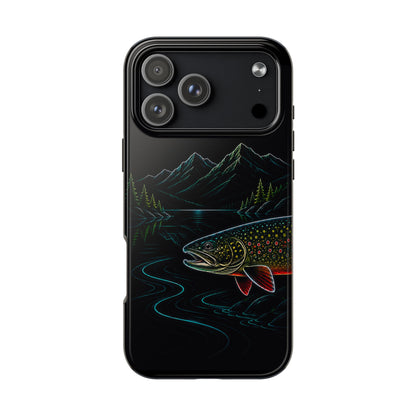Brook Trout Neon Wilderness Tough Phone Case