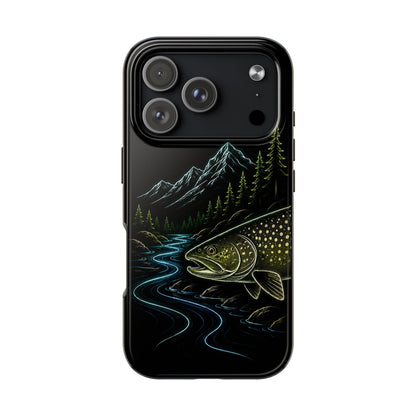 Lake Trout Neon Wilderness Tough Phone Case
