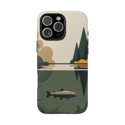 Vintage Lake Fishing Tough Phone Case