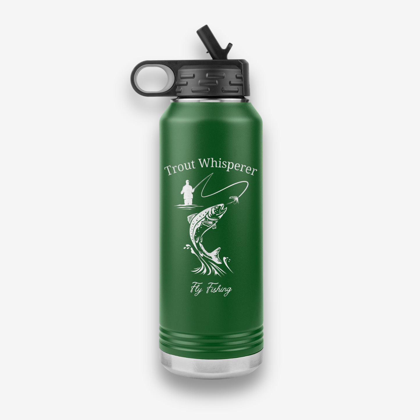 Trout Whisperer Fly Fishing Water Bottle 32oz