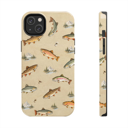 Vintage Trout Pattern Phone Case