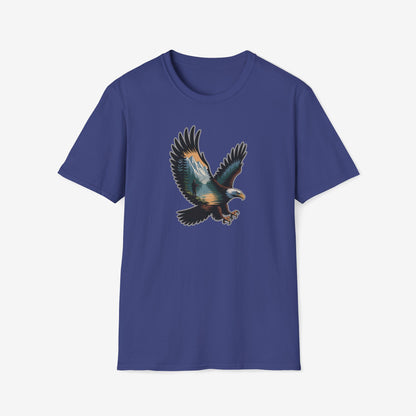 Eagle Trout Hunter Graphic Tee, Fishing Shirt, Unisex Softstyle T-Shirt, Gift for Anglers, Fishing Enthusiast Apparel