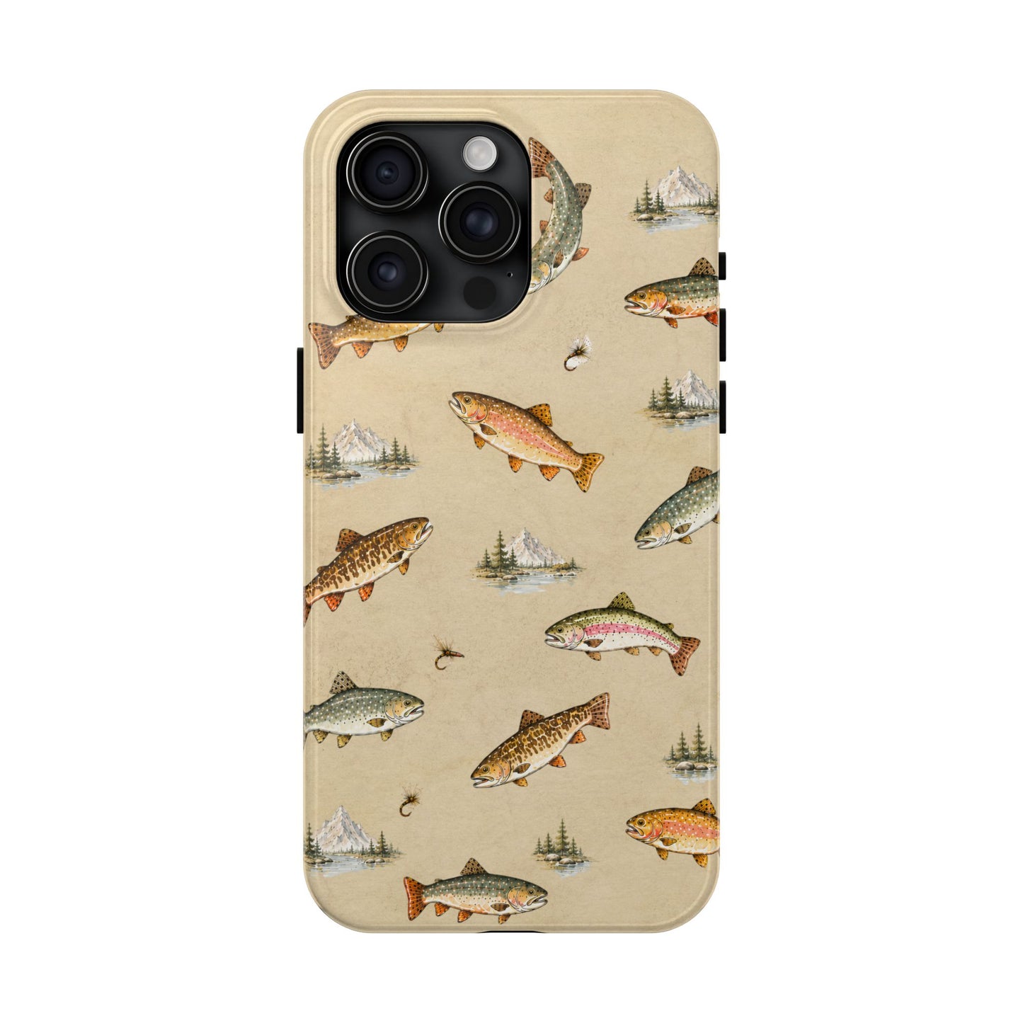 Vintage Trout Pattern Phone Case