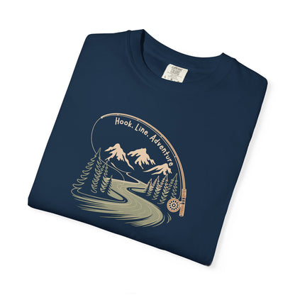 Adventure Road T-Shirt — Scenic Mountains & Trees Design (Home, Love, Adventure)