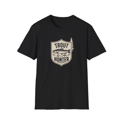 Trout Hunter T-Shirt, Fishing Tee, Unisex Apparel, Outdoor Shirt, Gift for Anglers, Casual Wear, Nature Lover Gear