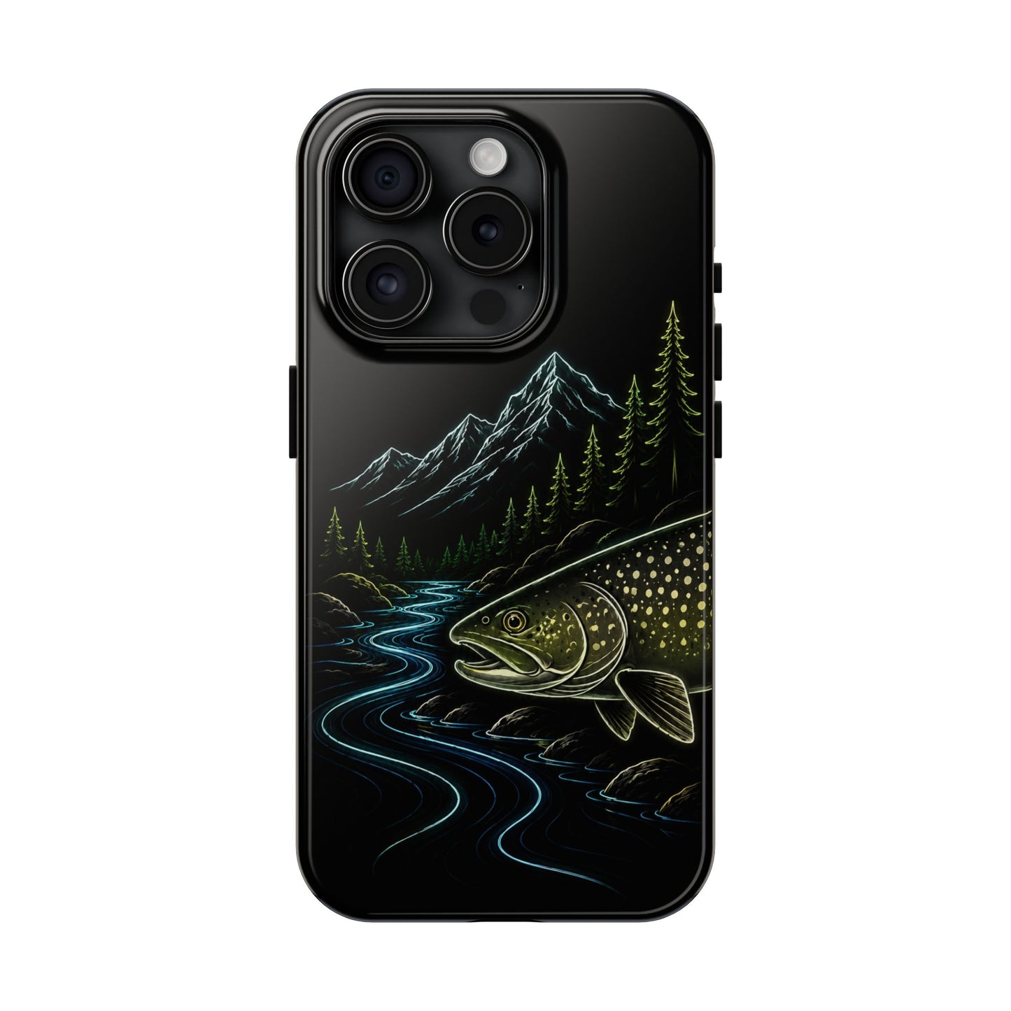 Lake Trout Neon Wilderness Tough Phone Case