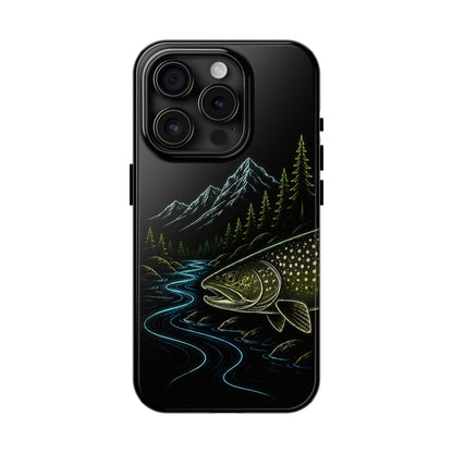 Lake Trout Neon Wilderness Tough Phone Case