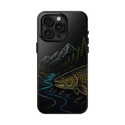 Lake Trout Neon Wilderness Tough Phone Case