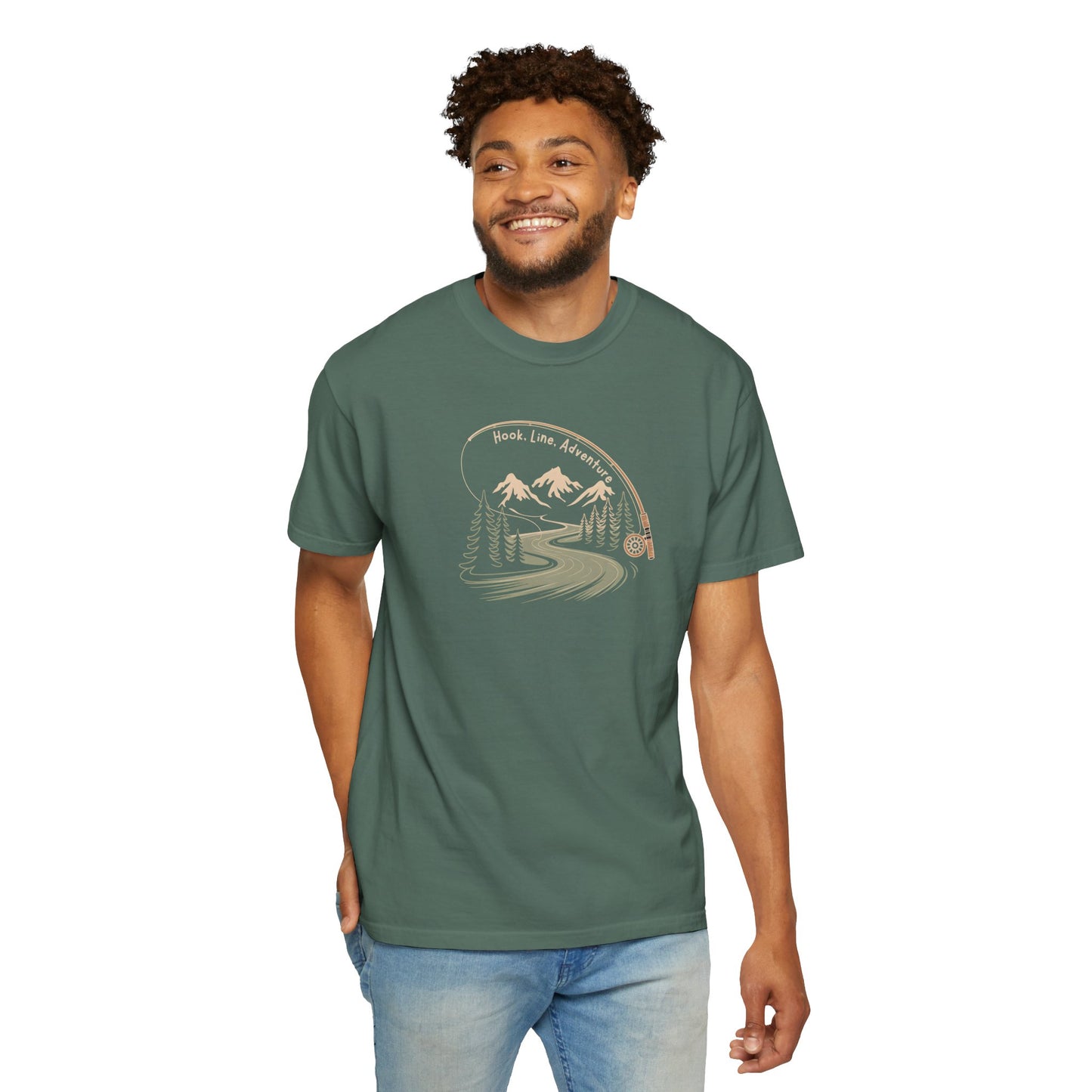 Adventure Road T-Shirt — Scenic Mountains & Trees Design (Home, Love, Adventure)